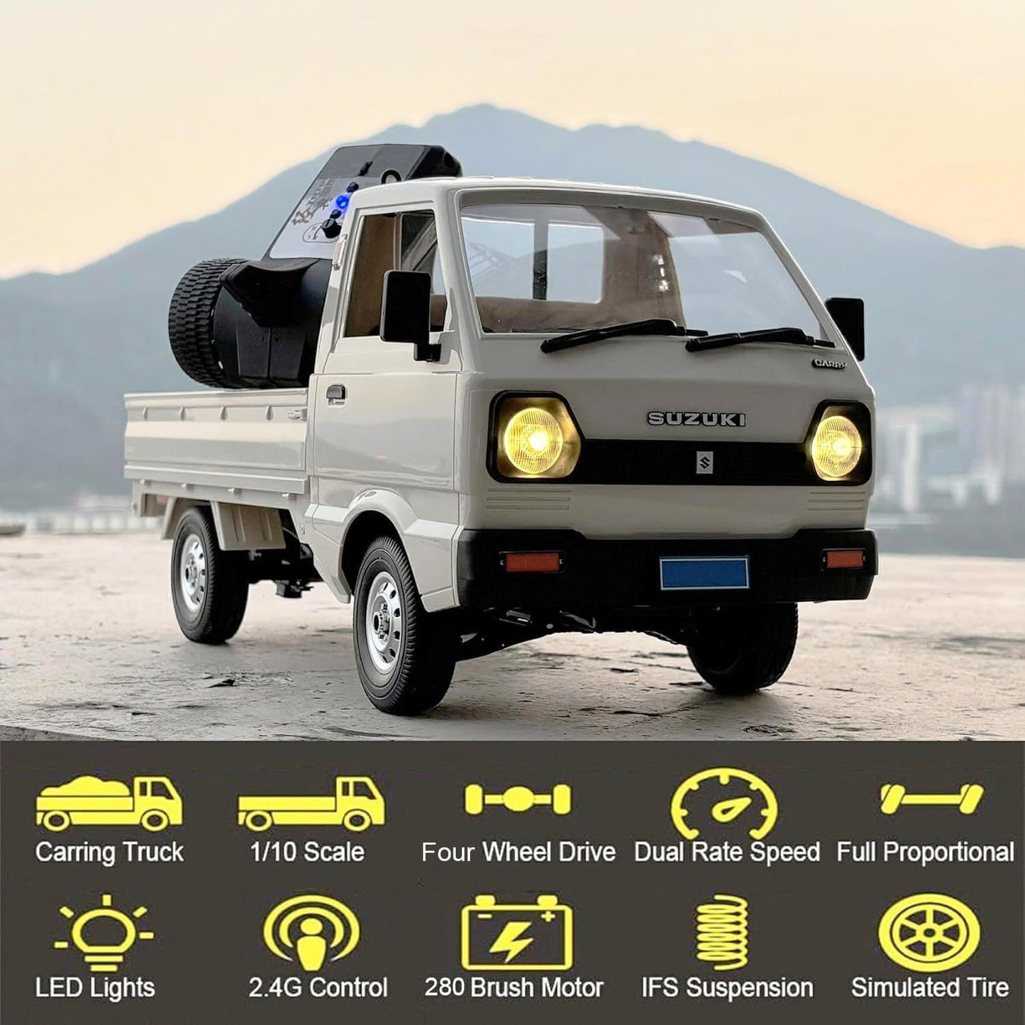 🎮1/10 Suzuki RC Kei Truck 4x4 Off-Road Drift Car 2.4GHz RTR Adult Model Toy