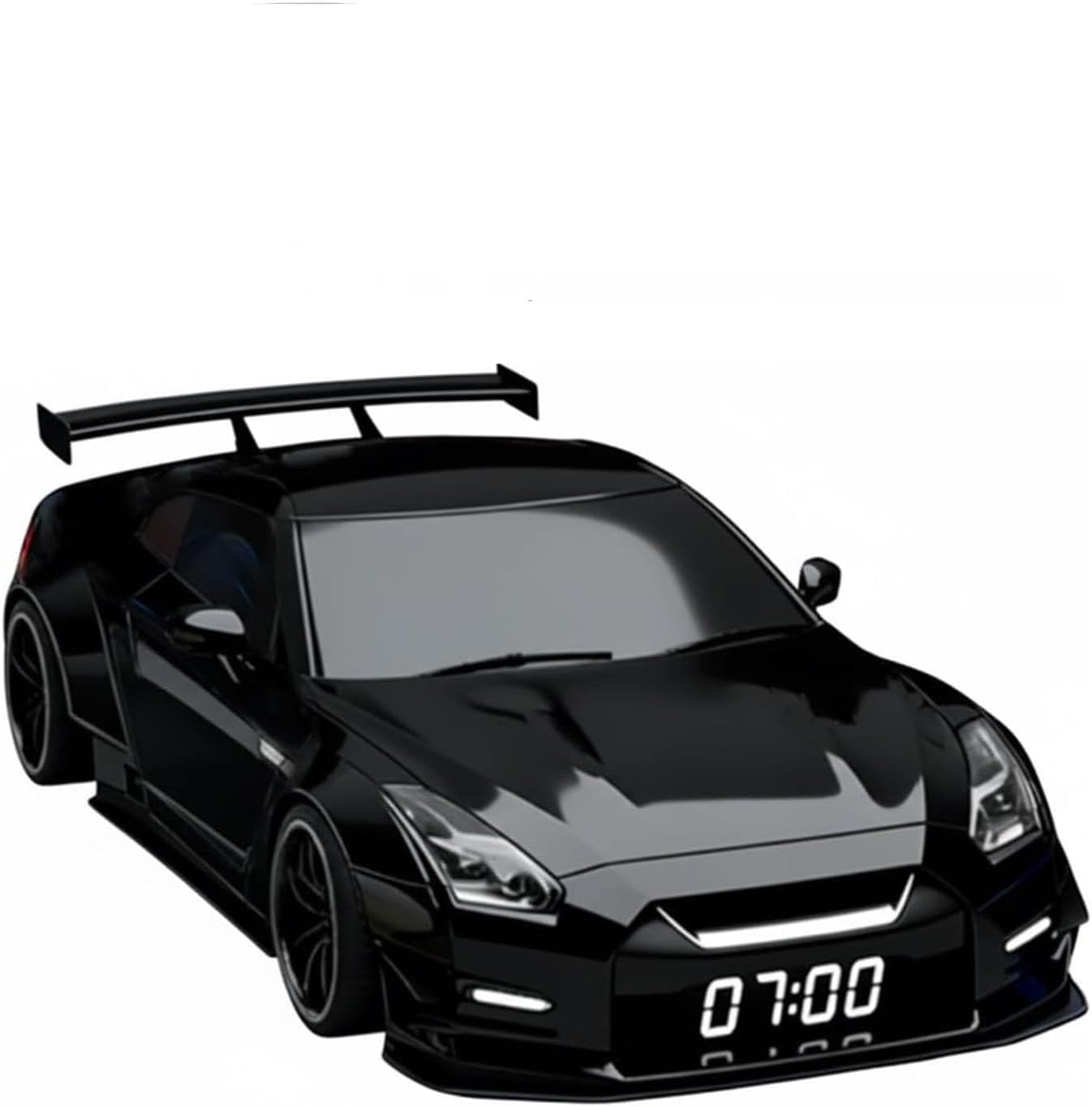 🏁Sleek Super Car Alarm Clock - Crystal Clear LED Display Modern Sports Car Nightstand Clock for Home Decor